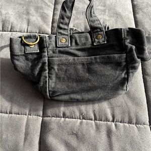 Free People Black Denim Mini Bag